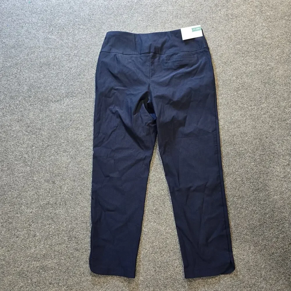 Lady Hagan Pants Womens Size Large Blue Pull On Ankle Golf Performance Casual - Picture 11 of 13